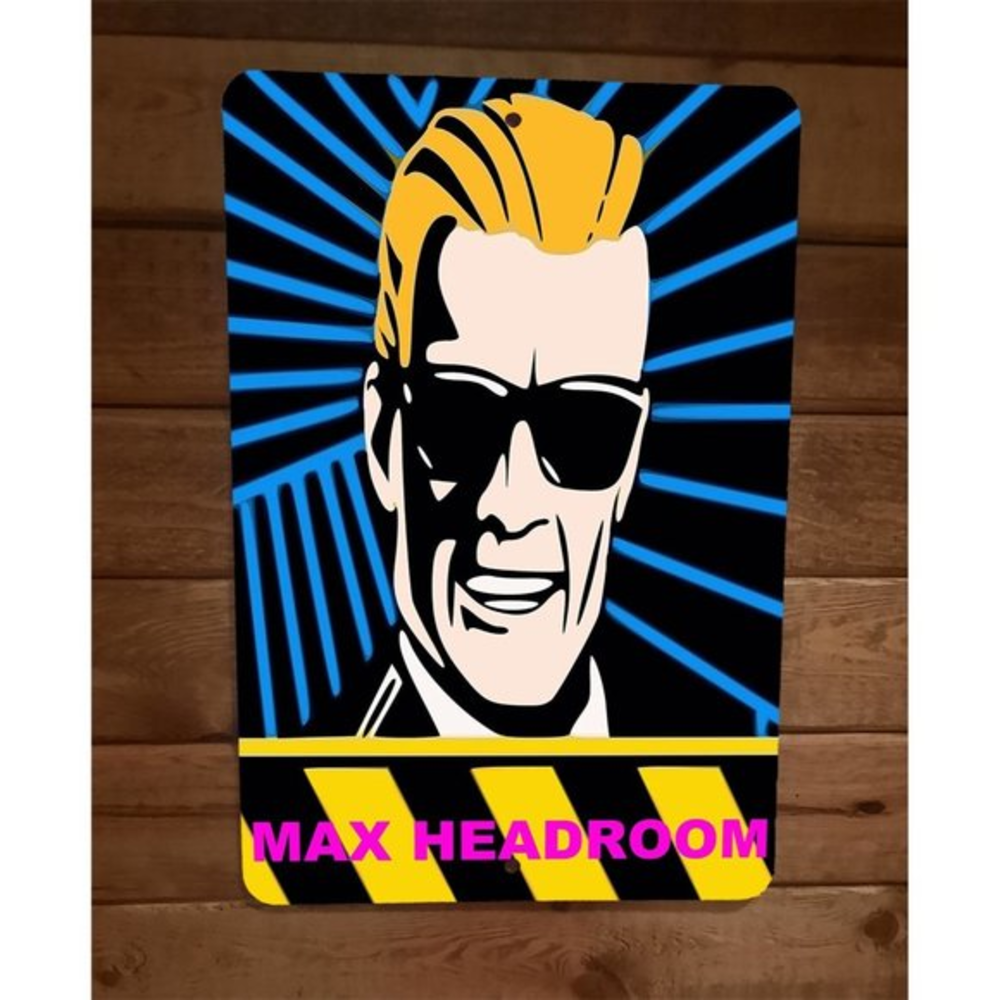 Max‎ Headroom Art 8x12 Metal Wall Sign Poster Retro 80s TV Star